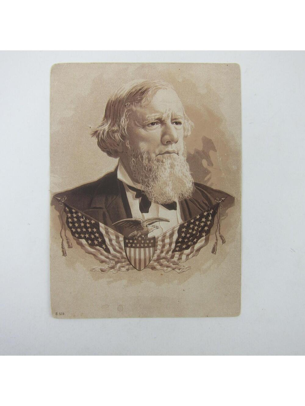 Allen G. Thurman Portrait 1888 Presidential Election Campaign Print Antique RARE